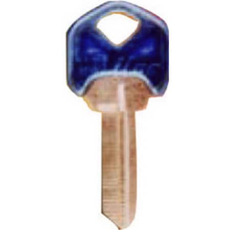 Dormakaba KW1-PC-AQUA 0.96 x 0.16 in. Aqua Cool Plastic Head Key Blank, 5PK 553315